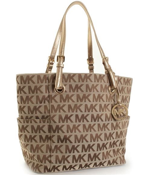 michael kors canvas tote bags|Michael Kors large monogram tote.